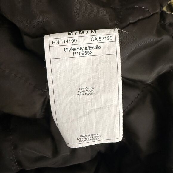 Quiksilver Men's Medium Yellow Check Button-Front Flannel Shirt Jacket Shacket - Picture 6 of 7